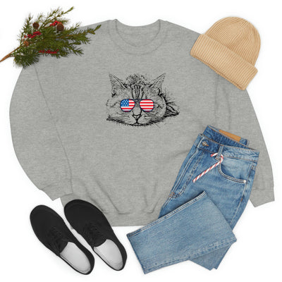 Independence Day Cat Crewneck Sweatshirt