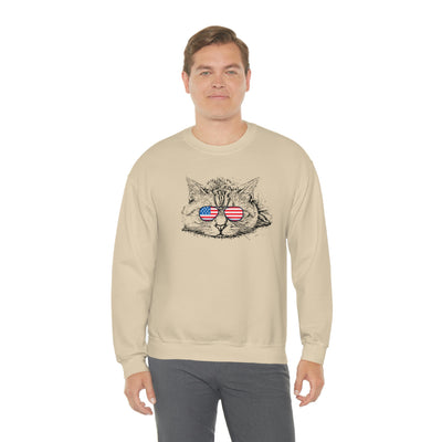 Independence Day Cat Crewneck Sweatshirt