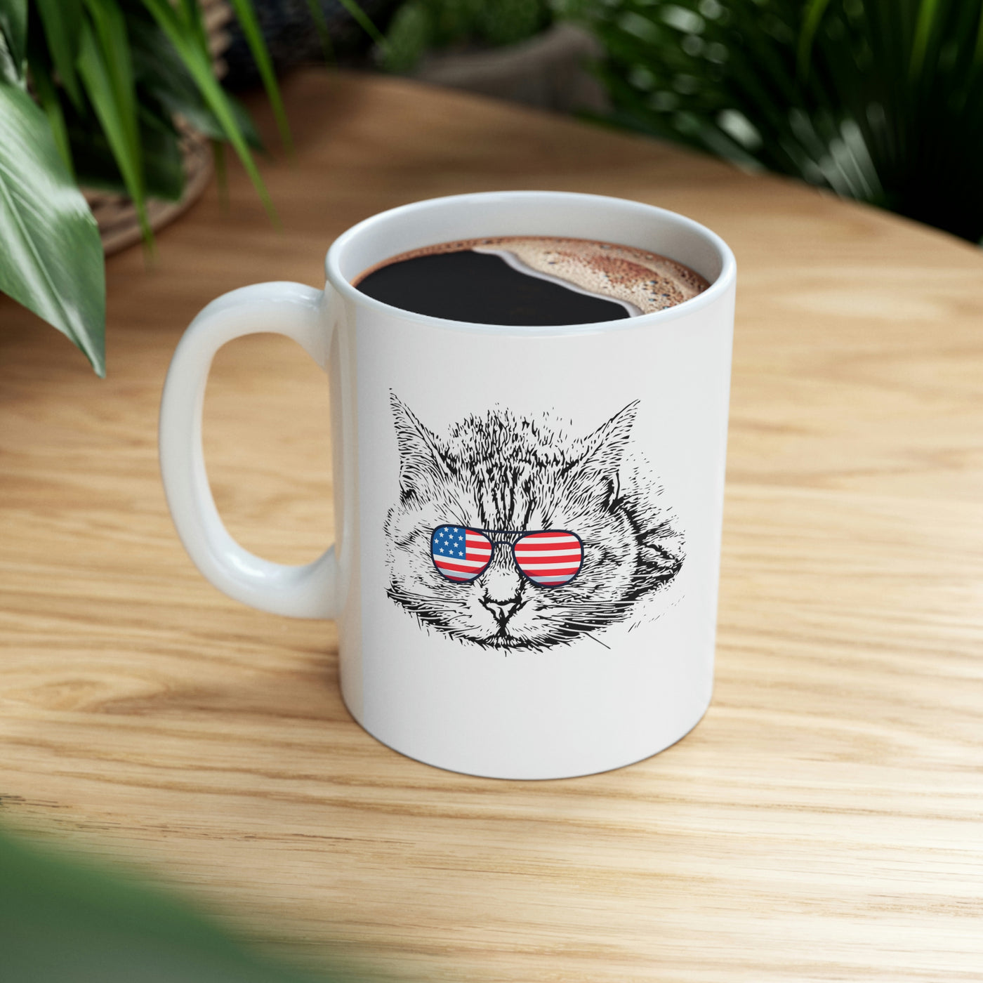 Independence Day Cat 11oz Ceramic Mug