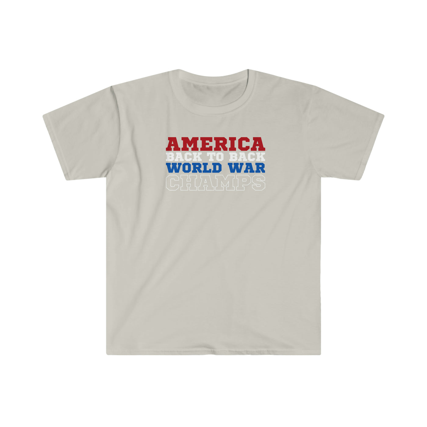 4th of july America World War Champs mens T-Shirt white