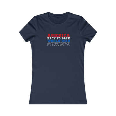 America Back To Back World War Champs Women's Favorite Tee