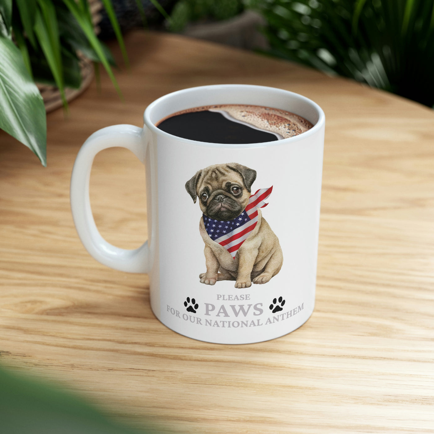 Please Paws For Our National Anthem 11oz Ceramic Mug