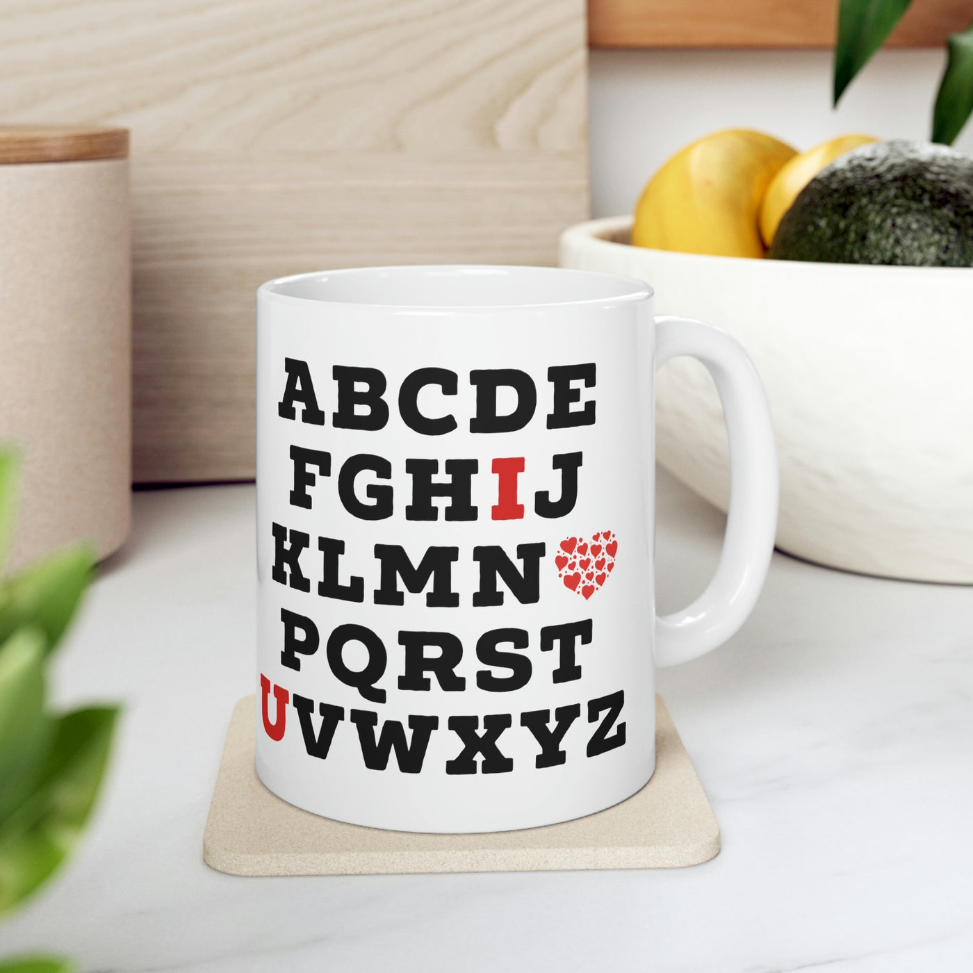 I Love You Alphabet 11oz Ceramic Mug