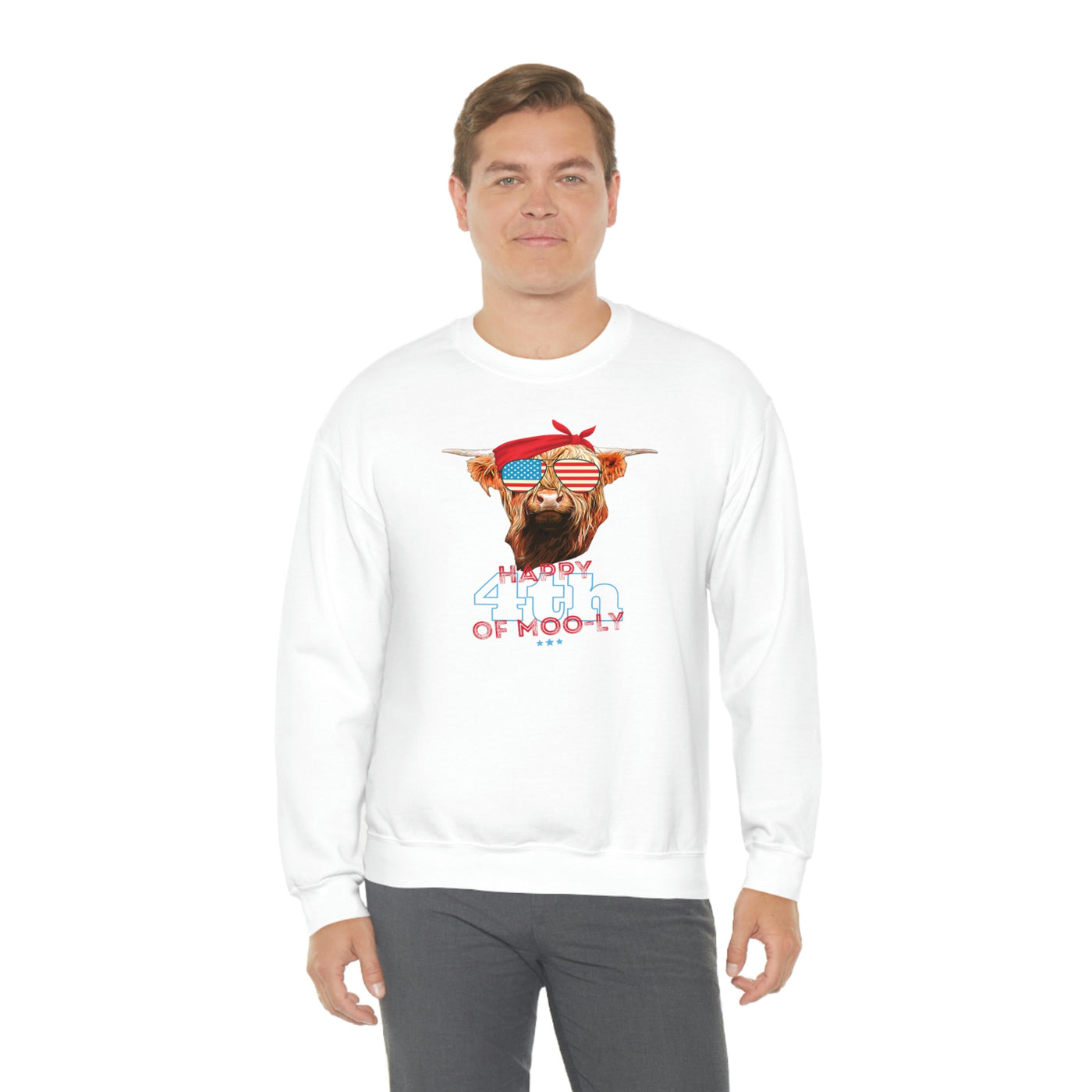 Happy 4th of Moo-ly Crewneck Sweatshirt