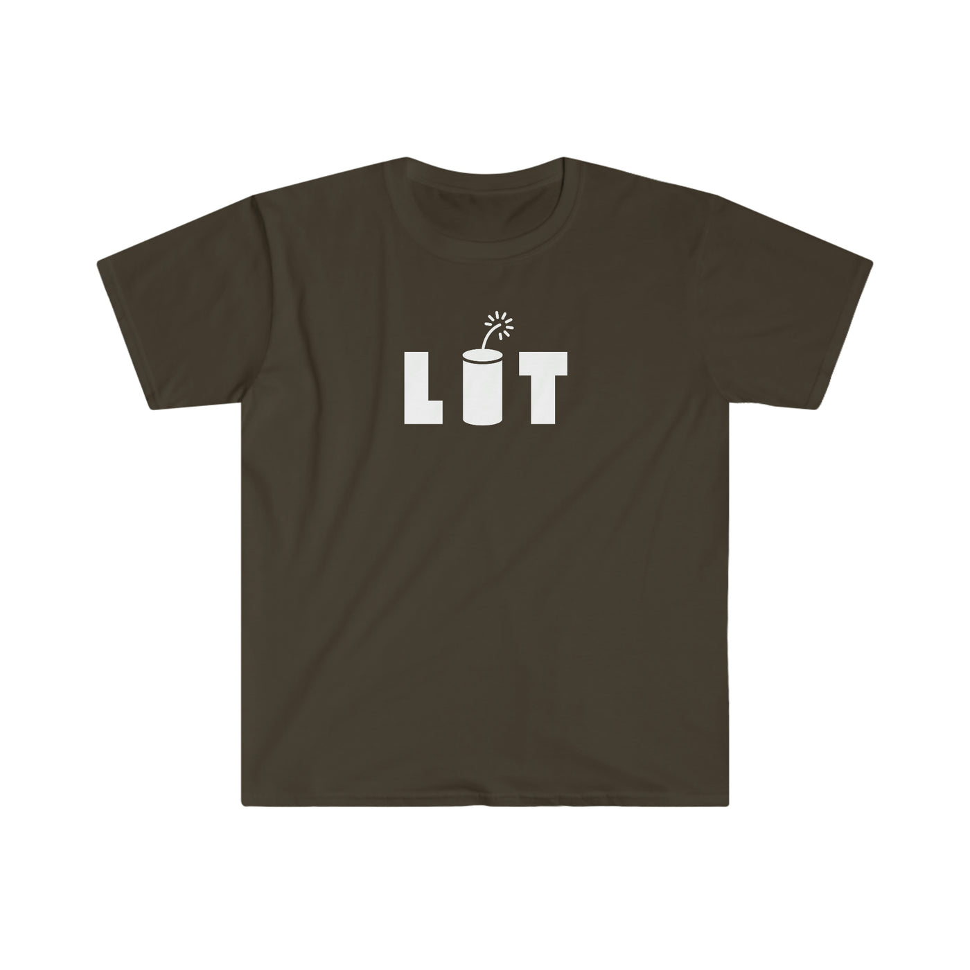 fourth of july LIT Fireworks mens T-Shirt grey