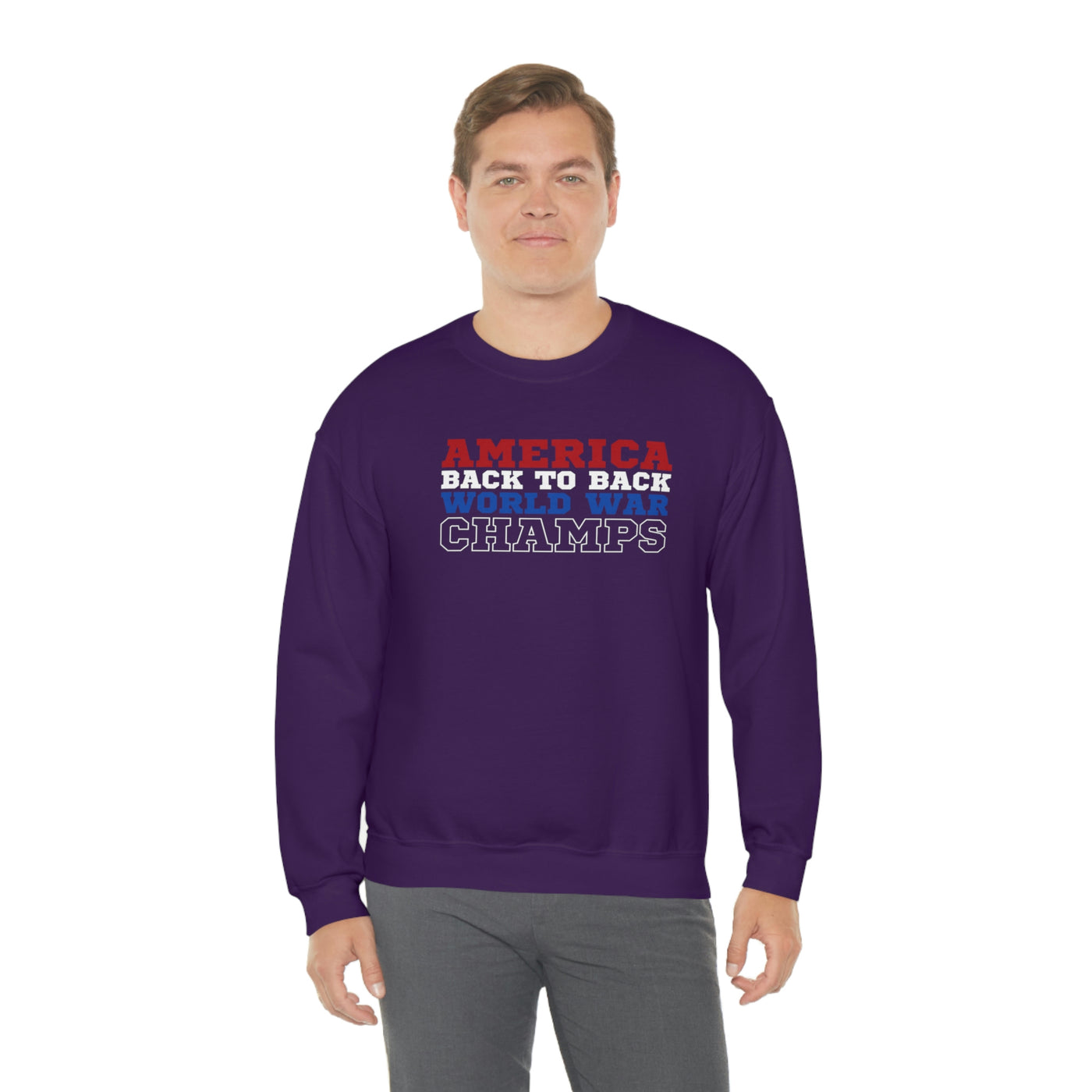 America Back To Back World War Champs Crewneck Sweatshirt