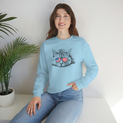 Independence Day Cat Crewneck Sweatshirt