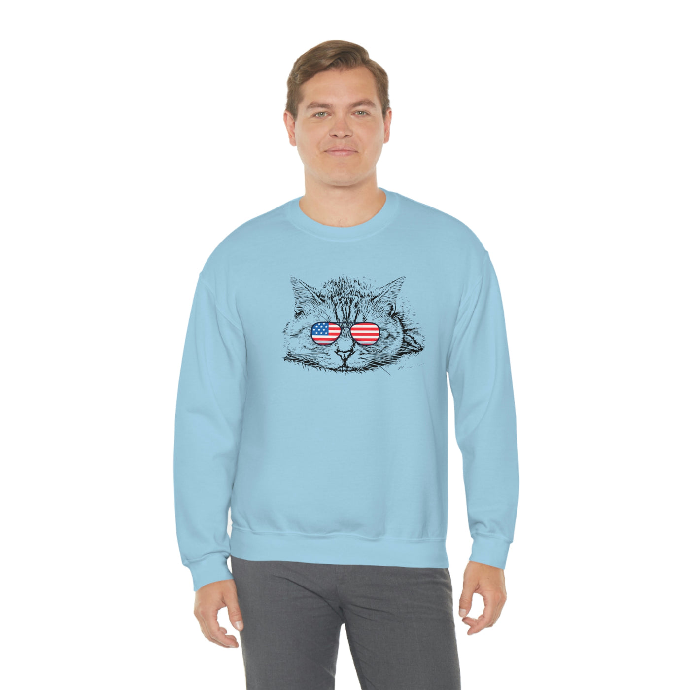 Independence Day Cat Crewneck Sweatshirt