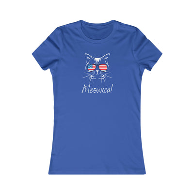 fourth of july Meowica! Women's Favorite T shirt blue