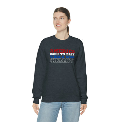 America Back To Back World War Champs Crewneck Sweatshirt