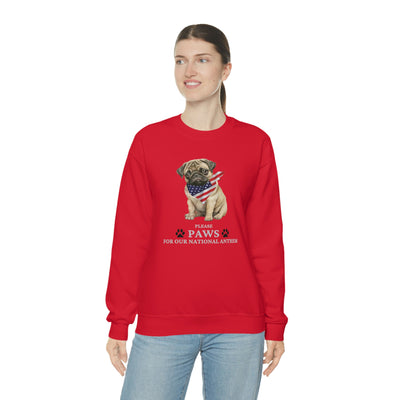 Please Paws For Our National Anthem Crewneck Sweatshirt