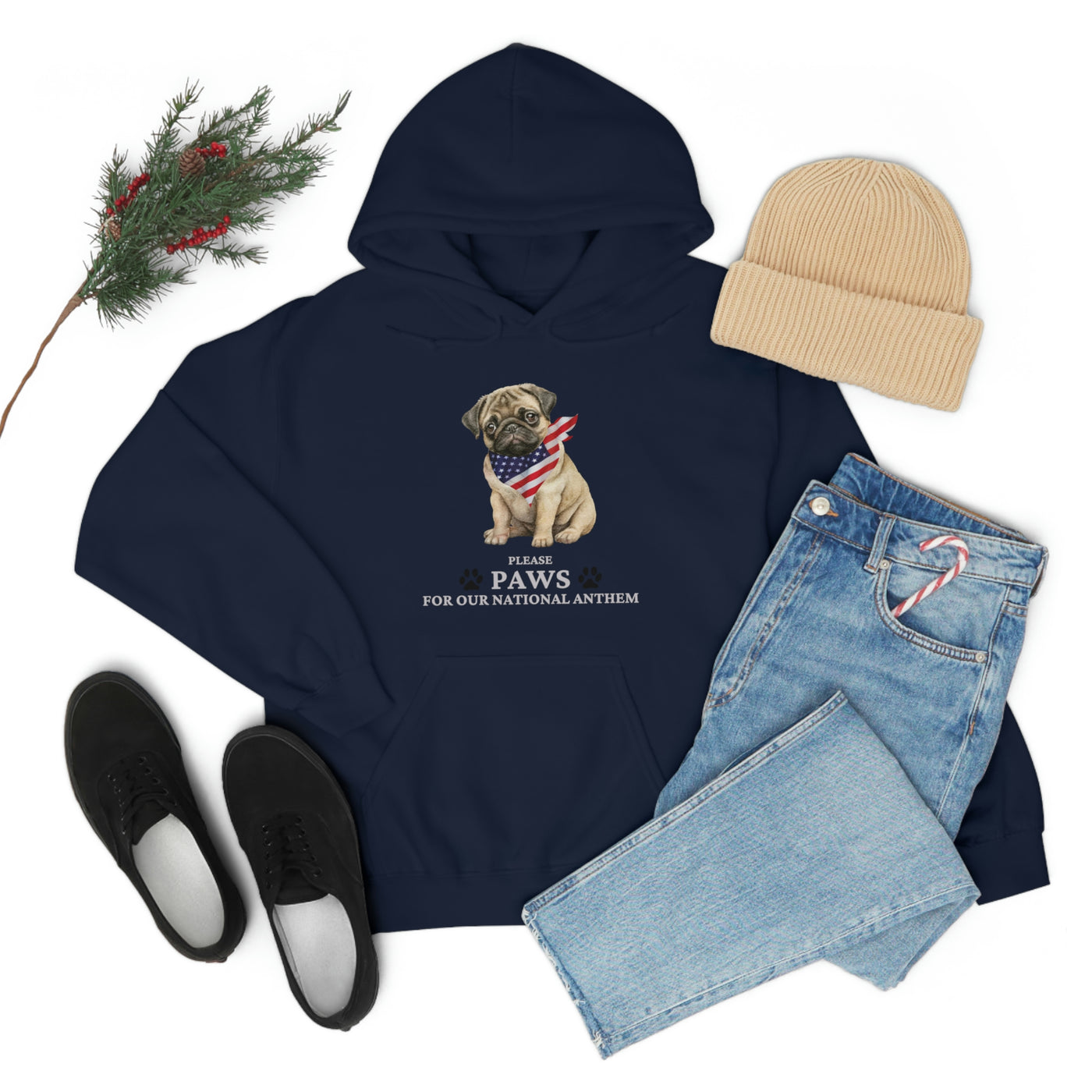 Please Paws For Our National Anthem Unisex Hoodie