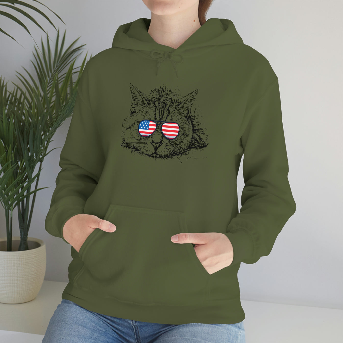 Independence Day Cat Unisex Hoodie