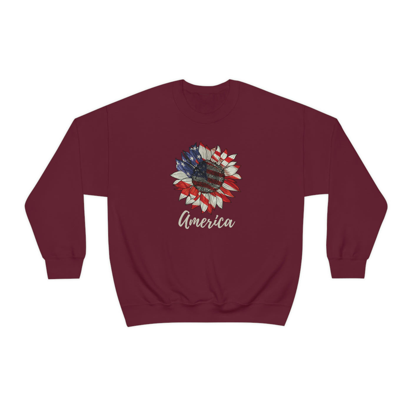 America Sunflower Crewneck Sweatshirt
