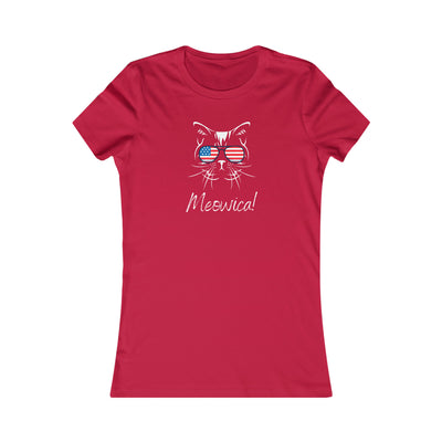 fourth of july Meowica! Women's Favorite Tee red