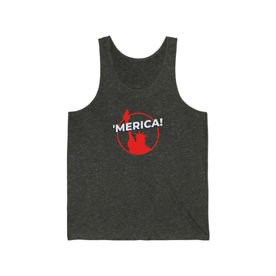 4th of july america statue of liberty mens tank top grey