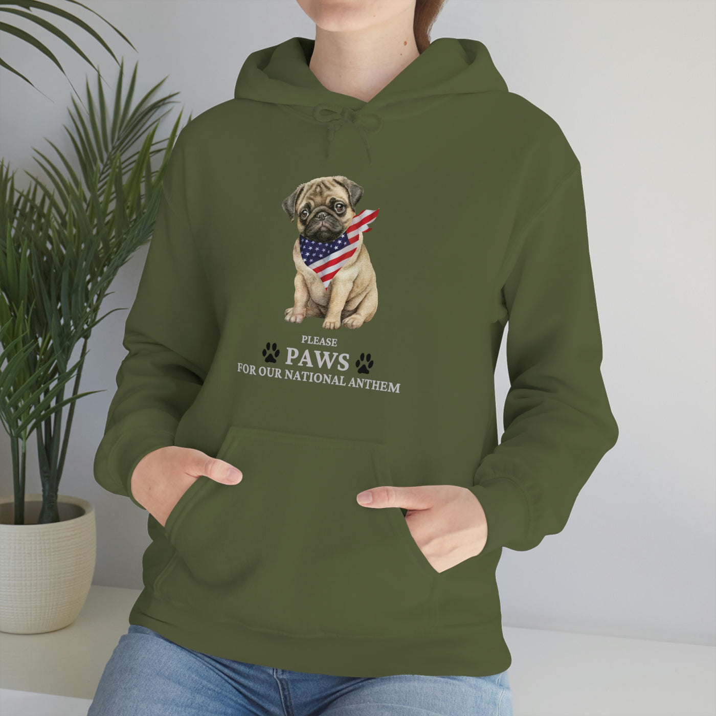 Please Paws For Our National Anthem Unisex Hoodie