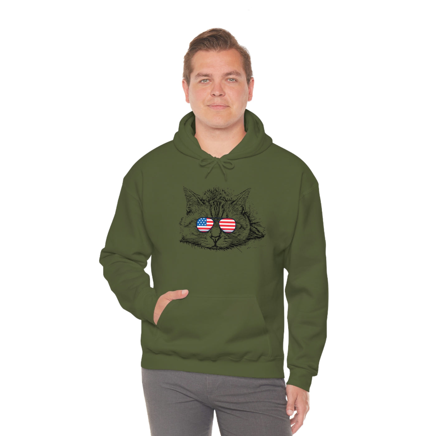 Independence Day Cat Unisex Hoodie