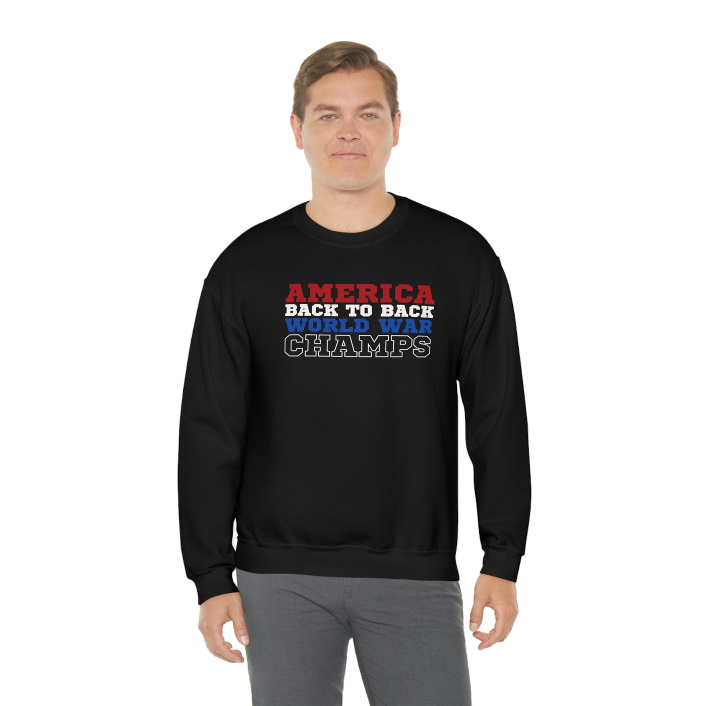 America Back To Back World War Champs Crewneck Sweatshirt