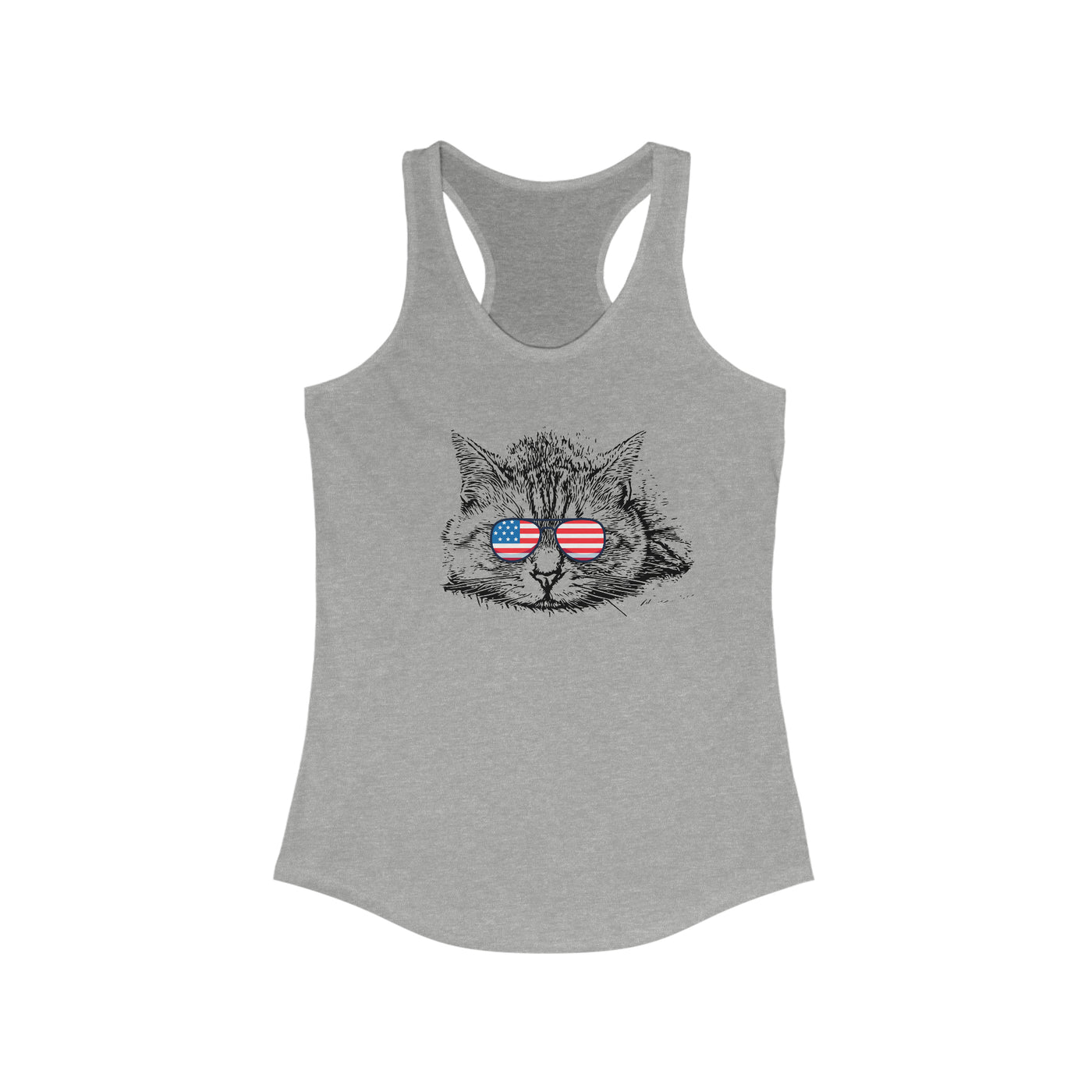 Independence Day Cat Women's Racerback Tank