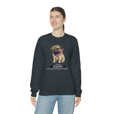 Please Paws For Our National Anthem Crewneck Sweatshirt