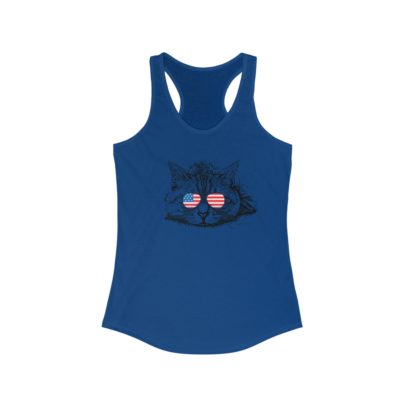 Independence Day Cat Women's Racerback Tank