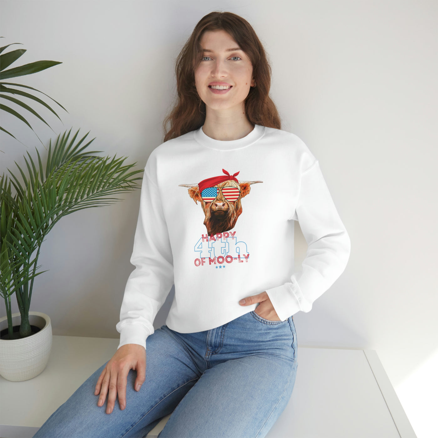 Happy 4th of Moo-ly Crewneck Sweatshirt