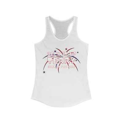 Back It Up Terry What Is You Doin' Women's Racerback Tank