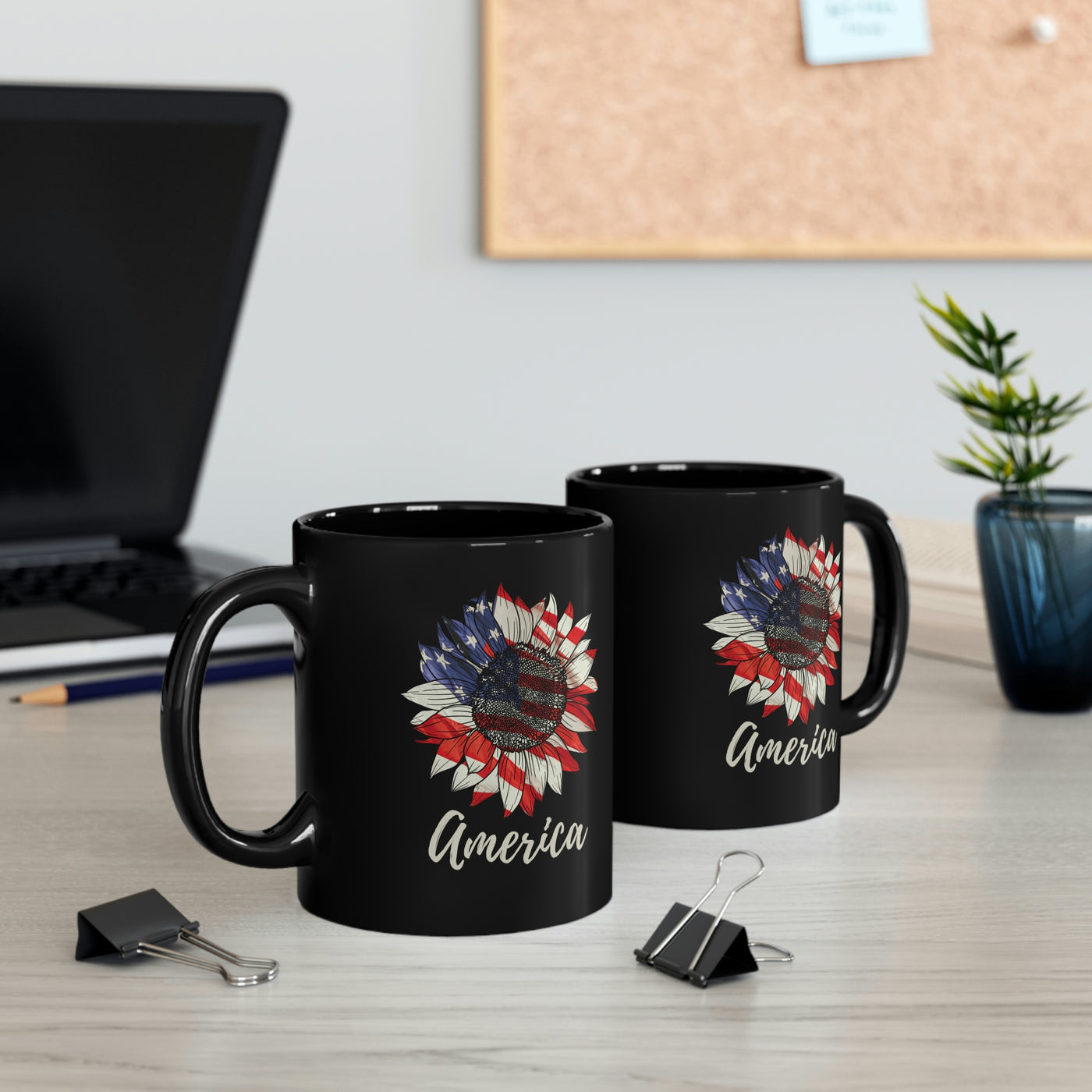 America Sunflower 11oz Ceramic Mug