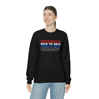 America Back To Back World War Champs Crewneck Sweatshirt