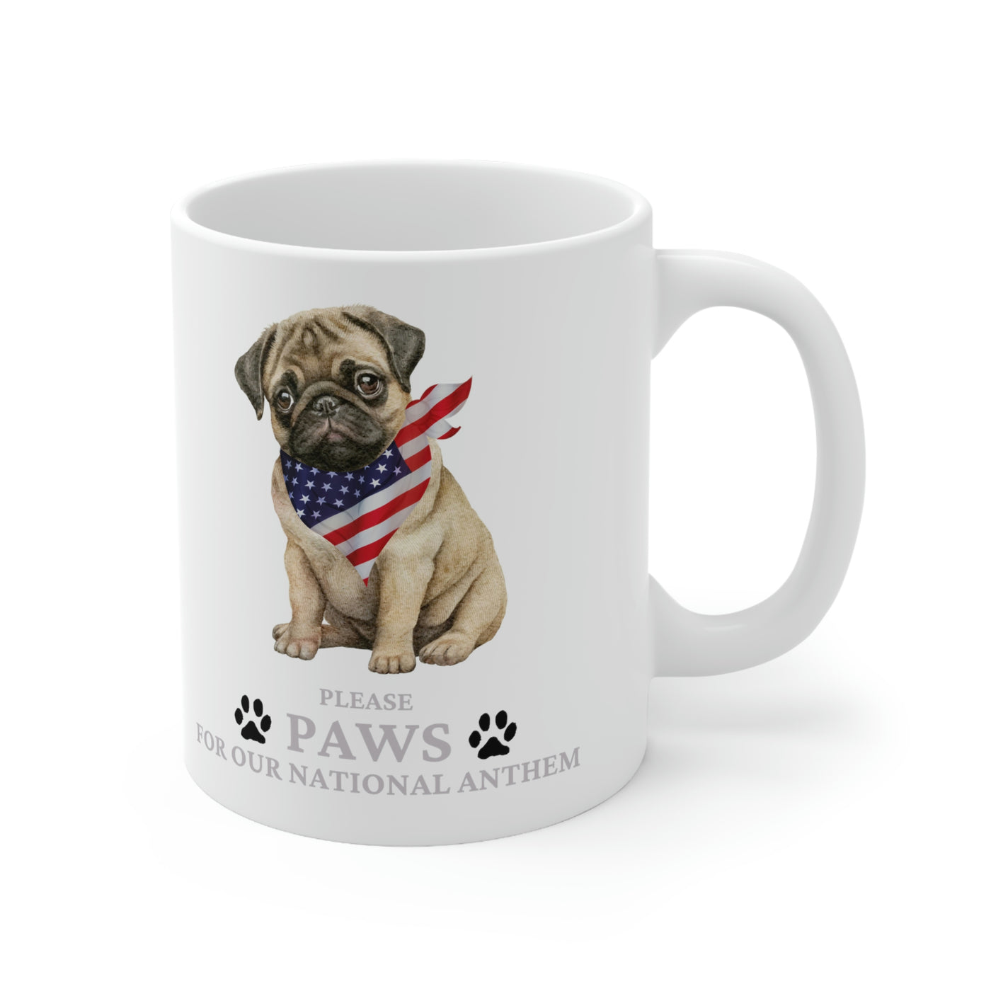 Please Paws For Our National Anthem 11oz Ceramic Mug