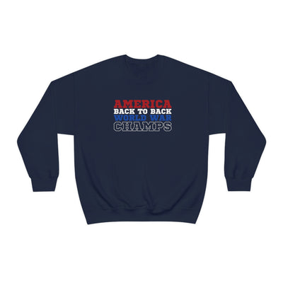 America Back To Back World War Champs Crewneck Sweatshirt