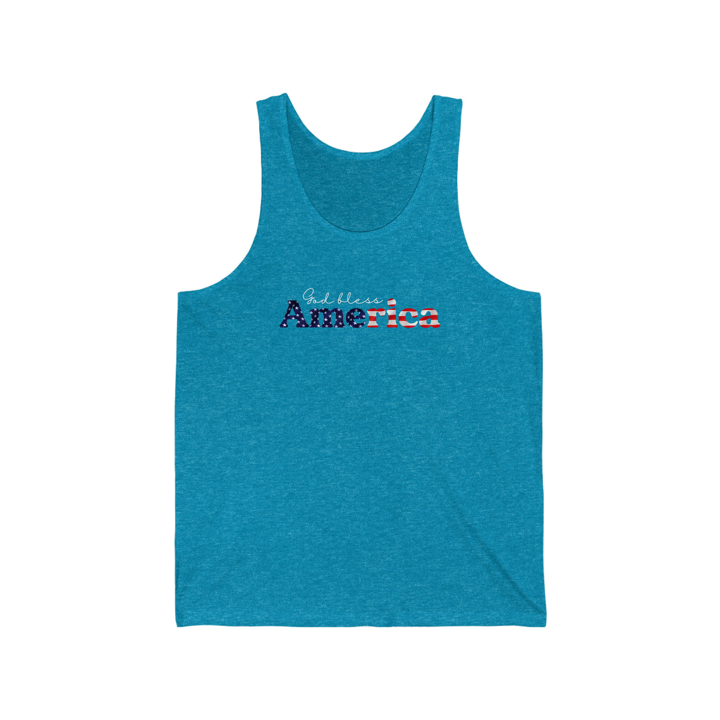 4th of july God Bless America mens Tank Top blue