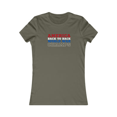 America Back To Back World War Champs Women's Favorite Tee