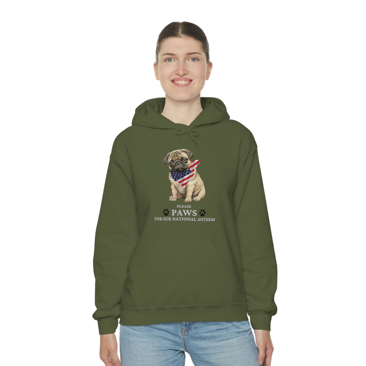 Please Paws For Our National Anthem Unisex Hoodie