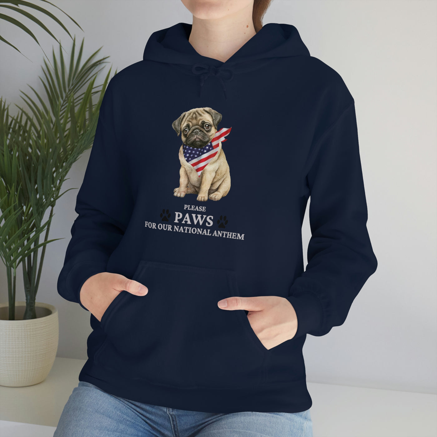 Please Paws For Our National Anthem Unisex Hoodie