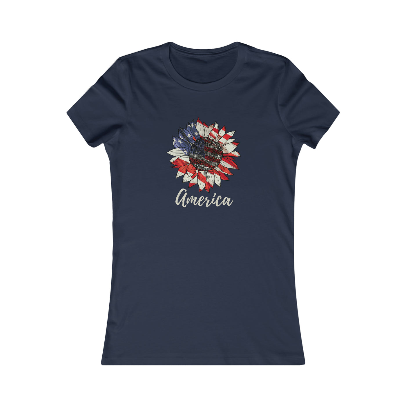 America Sunflower Women's Favorite Tee