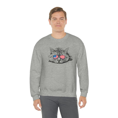 Independence Day Cat Crewneck Sweatshirt