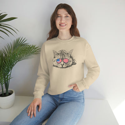 Independence Day Cat Crewneck Sweatshirt