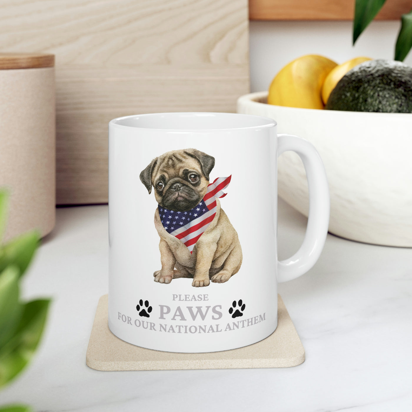 Please Paws For Our National Anthem 11oz Ceramic Mug