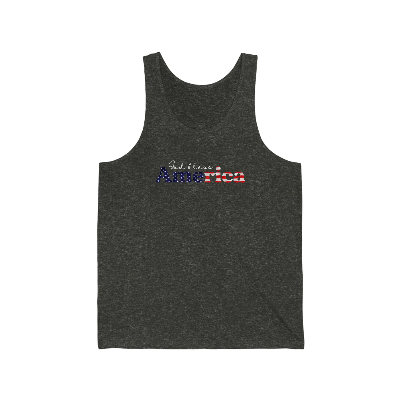 4th of july God Bless America mens Tank Top black