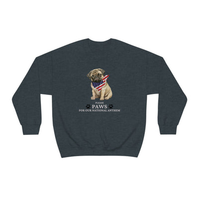 Please Paws For Our National Anthem Crewneck Sweatshirt