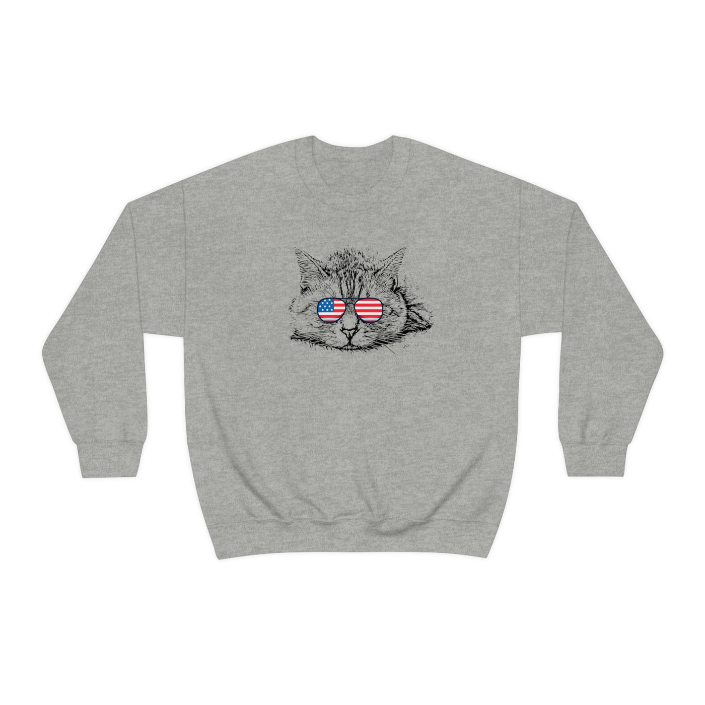 Independence Day Cat Crewneck Sweatshirt